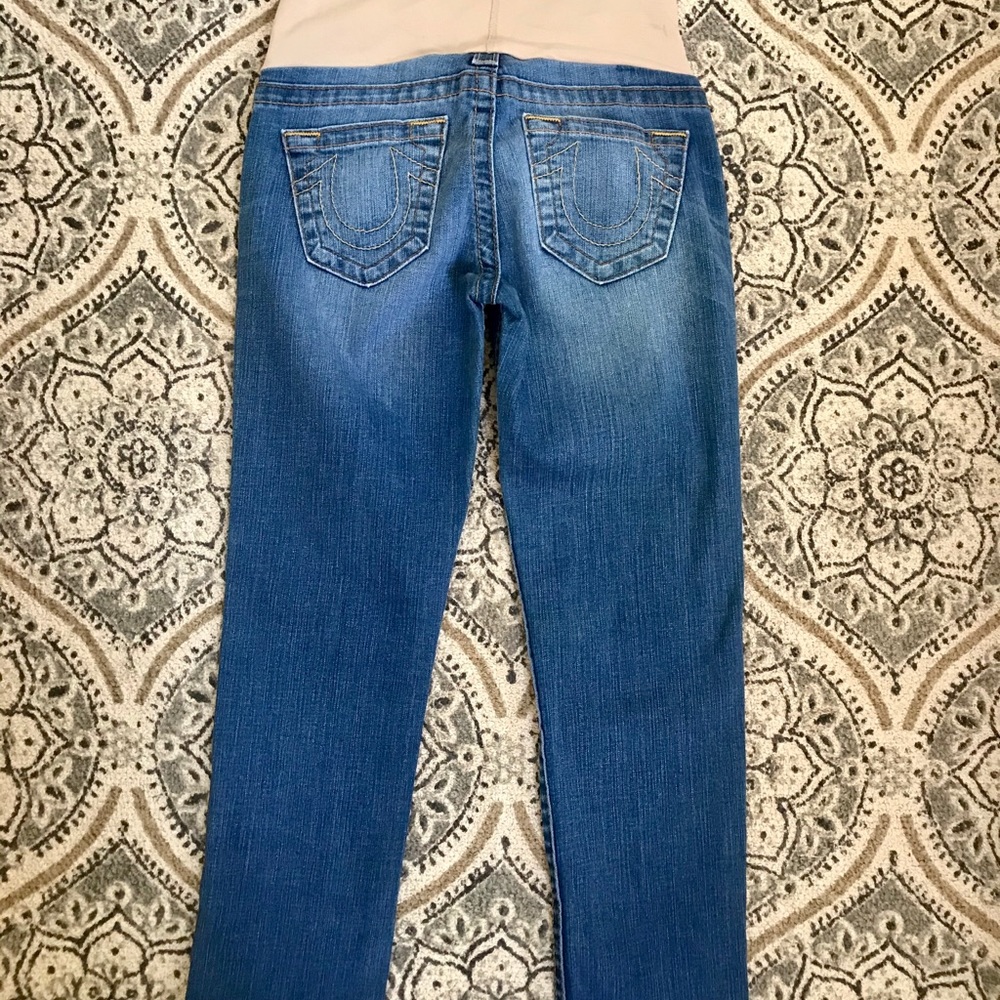True Religion, maternity cropped denim - Picture 2 of 4
